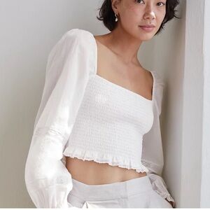 Aritzia Wilfred | Soirée Blouse in Poetic Pink in L